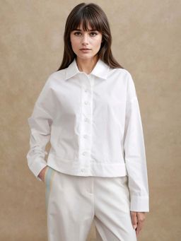 RAREISM - Off White Solid Regular Fit Shirt