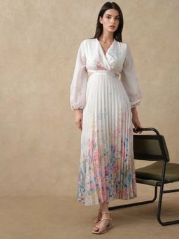 RAREISM - Multi-Color Floral Midi Fit Dress