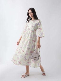 RAREISM - Multi-Color Printed Midi Fit Dress