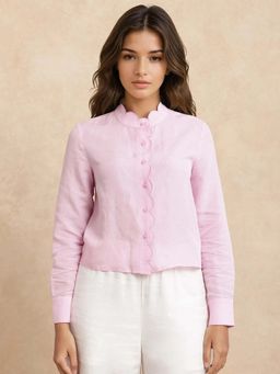 RAREISM - Pink Solid Regular Fit Shirt