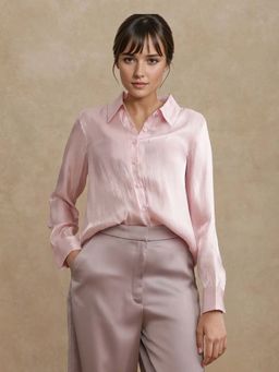 RAREISM - Pink Solid Regular Fit Shirt