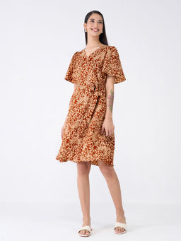 SALT Attire - Floral Faux Wrap Dress