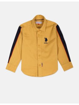 U.S. POLO ASSN. - Brand Tape Solid Twill Shirt