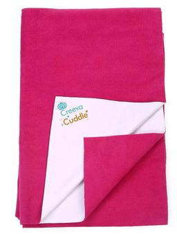 Creeva - Pink Solid Fleece Dry Sheet