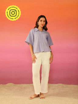 COSSET CLOTHING - Lavender Macaron Linen Shirt