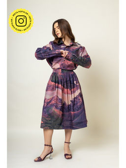 Doodlage - Printed Skirt with Shirt (Set of 2)