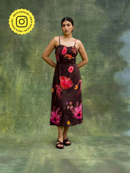 Doodlage - Brown Lucie Printed Midi Dress