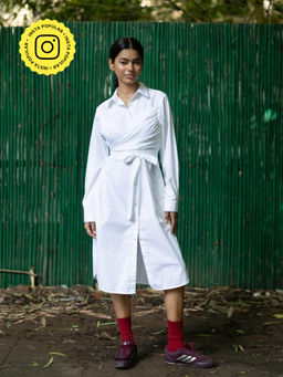 Doodlage - White Thea Shirt Dress