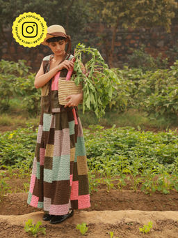 Doodlage - Irene Kantha Patchwork Multi-Color Skirt