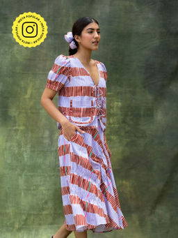 Doodlage - Fern Striped Top and Skirt (Set of 2)