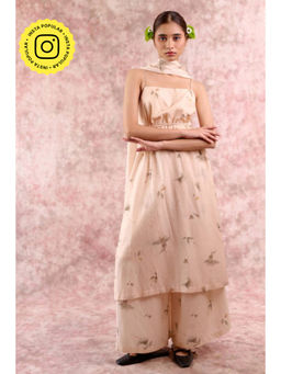 Doodlage - Nina Floral Printed Top with Palazzo and Dupatta