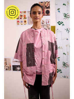Doodlage - Unisex Pink Organic Cotton Jacket