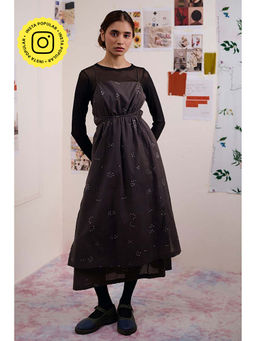 Doodlage - Women Grey Organic Cotton Tunic with Skirt