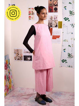 Doodlage - Women Pink Organic Cotton Tunic with Pant