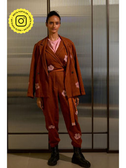 Doodlage - Women Brown Cotton Jumpsuit
