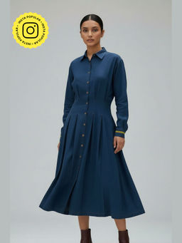 Doodlage - Womens Midnight Blue Cecile Dress