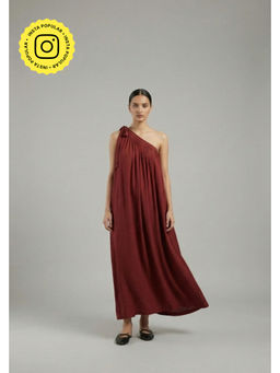 Doodlage - Womens Maroon Daryl Dress