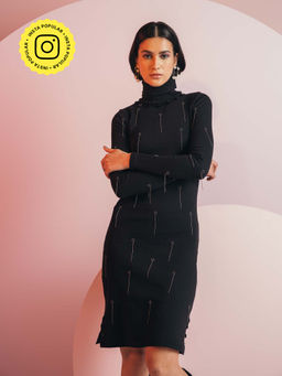 Essgee - Beatrice Rib Dress - Black