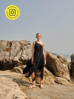Essgee - Black Assey Midi Dress