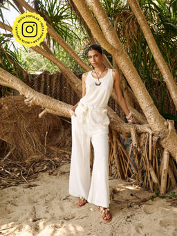 Essgee - White Femme Rose Pant