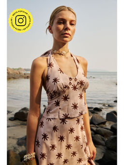 Essgee - Brown Adia Halter Top