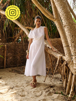 Essgee - Womens White Furo Midi Dress