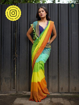Ethnic Elements - Multicolor Mul Cotton Saree