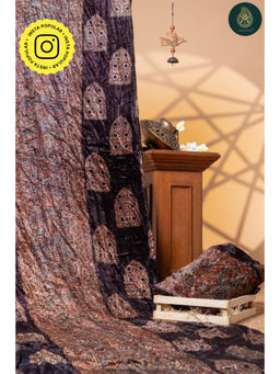 Ethnic Elements - Purple Ajrakh Velvet Anitique Unstitched Kurta