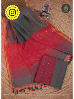 Ethnic Elements - Silk Green Unstitched Dress Material