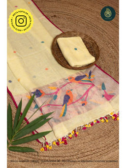 Ethnic Elements - Linen Ivory Unstitched Dress Material