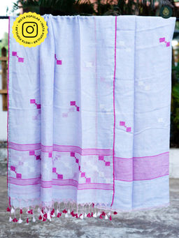 Ethnic Elements - Linen Blue Unstitched Dress Material