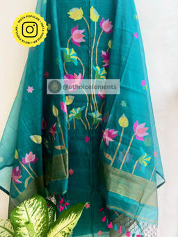 Ethnic Elements - Muslin Blue Unstitched Dress Material