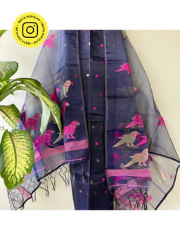 Ethnic Elements - Muslin Purple Unstitched Dress Material
