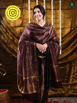 Ethnic Elements - Silk Purple Unstitched Dress Material