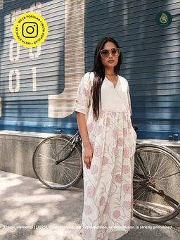 Ethnic Elements - Stitched Blush Breeze Kurta With Pant