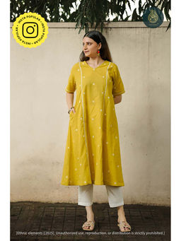 Ethnic Elements - Women Cotton Geometric Kurta and Pant