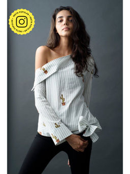 Fancy Pastels - Cactus One Shoulder Top
