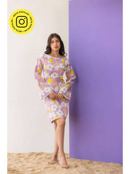 Fancy Pastels - Siesta Cut-Out Knee Length Dress