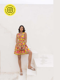 Fancy Pastels - Women Yellow Sunkissed Mini Dress