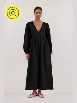 Fancy Pastels - Women Black The Solstice Maxi Dress