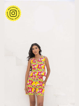 Fancy Pastels - Women Yellow Sunkissed Co-Ord Set