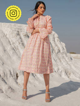 Fancy Pastels - Solid Melody Midi Dress