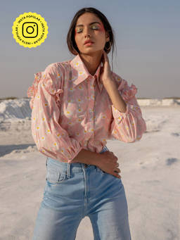 Fancy Pastels - Printed Melody Ruffle Shirt