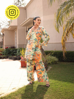 Gauri Designer Apparels - Faro Multi-Color Printed Co-Ord (Set of 2)