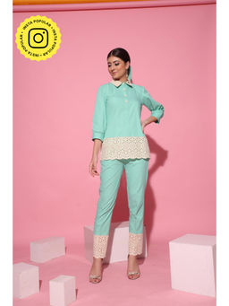 Gauri Designer Apparels - Womens Spearmint Co-Ord (Set of 2)
