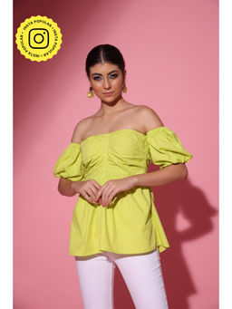 Gauri Designer Apparels - Womens Lime Yellow Top