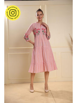Gauri Designer Apparels - Womens Floral Midi Dress