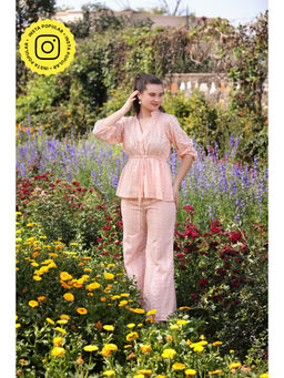 Gauri Designer Apparels - Peach Elegance Co-Ord (Set of 2)
