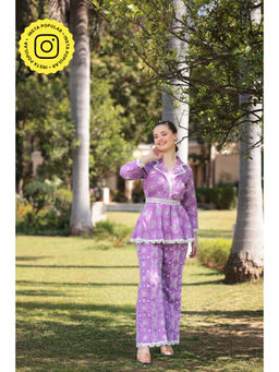 Gauri Designer Apparels - Lavender Grace Co-Ord (Set of 2)