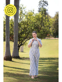 Gauri Designer Apparels - Selah Blue Co-Ord (Set of 2)
